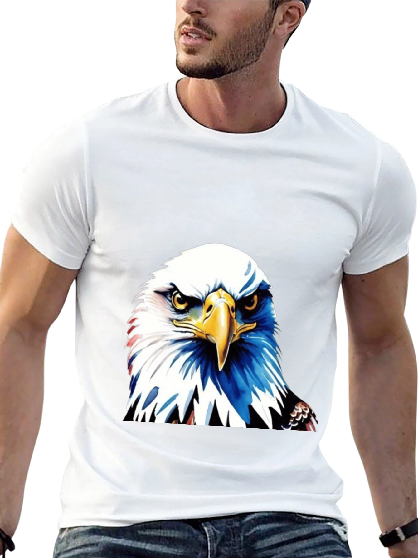 Bold Eagle Graphic Tee - Patriotic Style