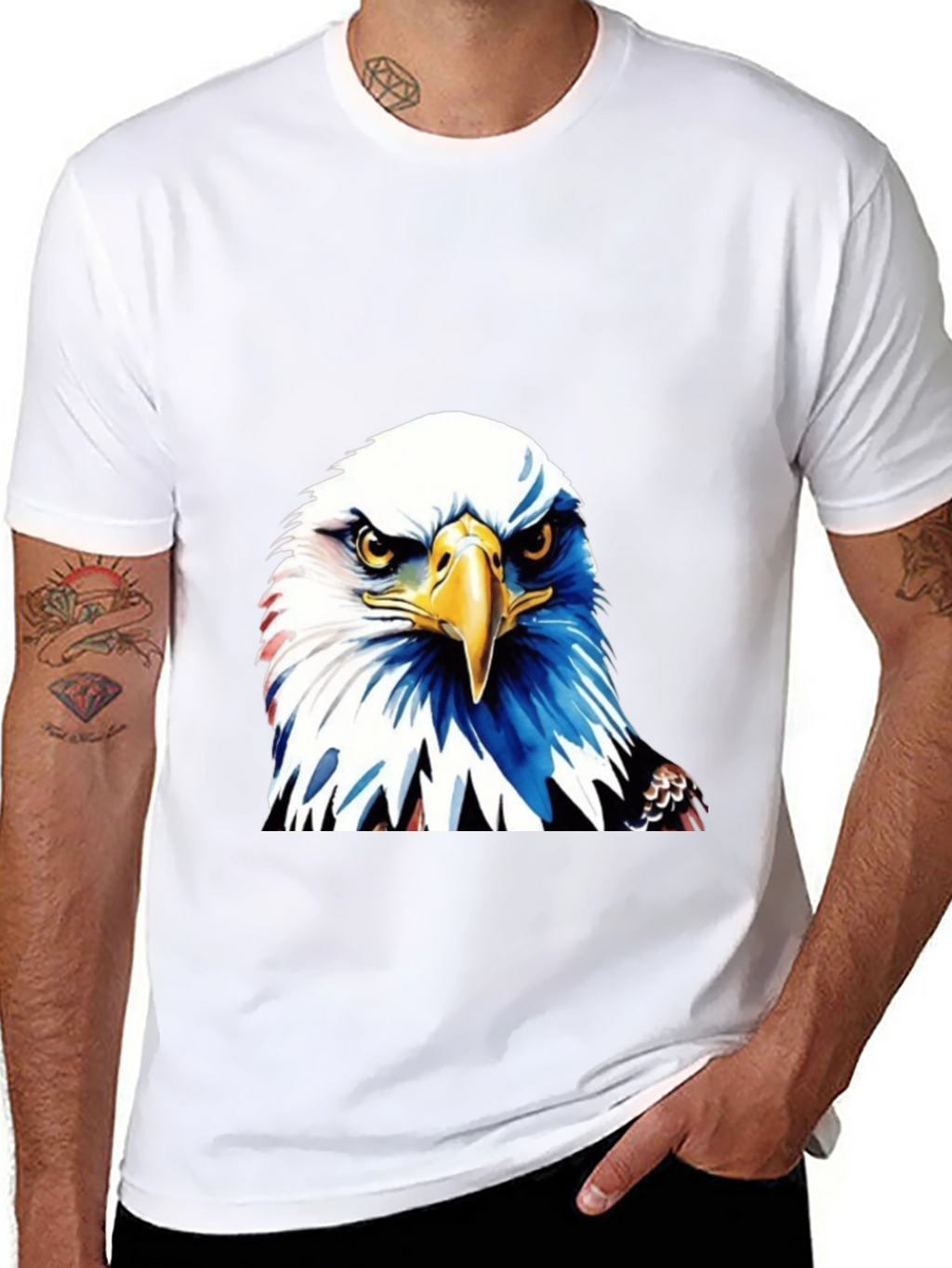 Bold Eagle Graphic Tee - Patriotic Style