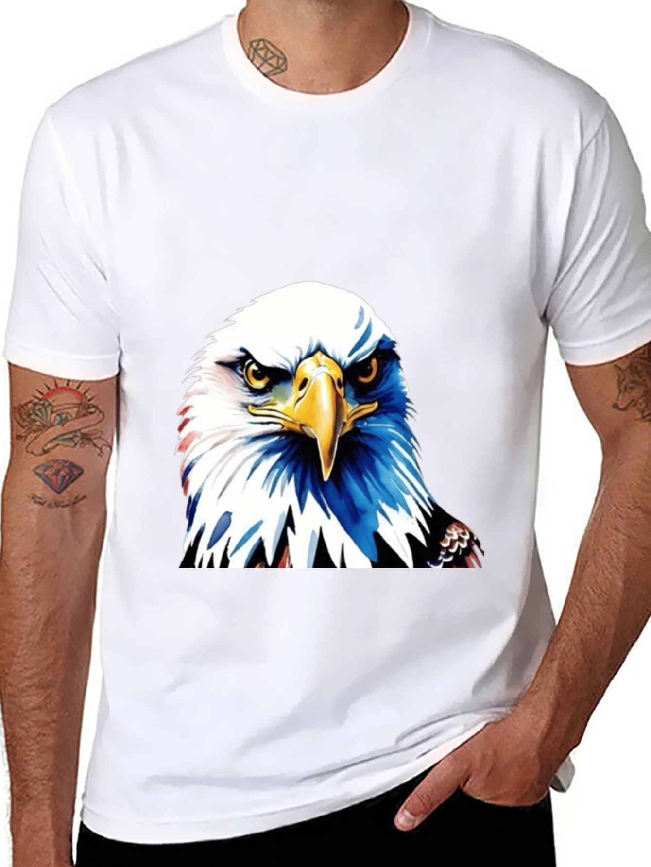 Bold Eagle Graphic Tee - Patriotic Style