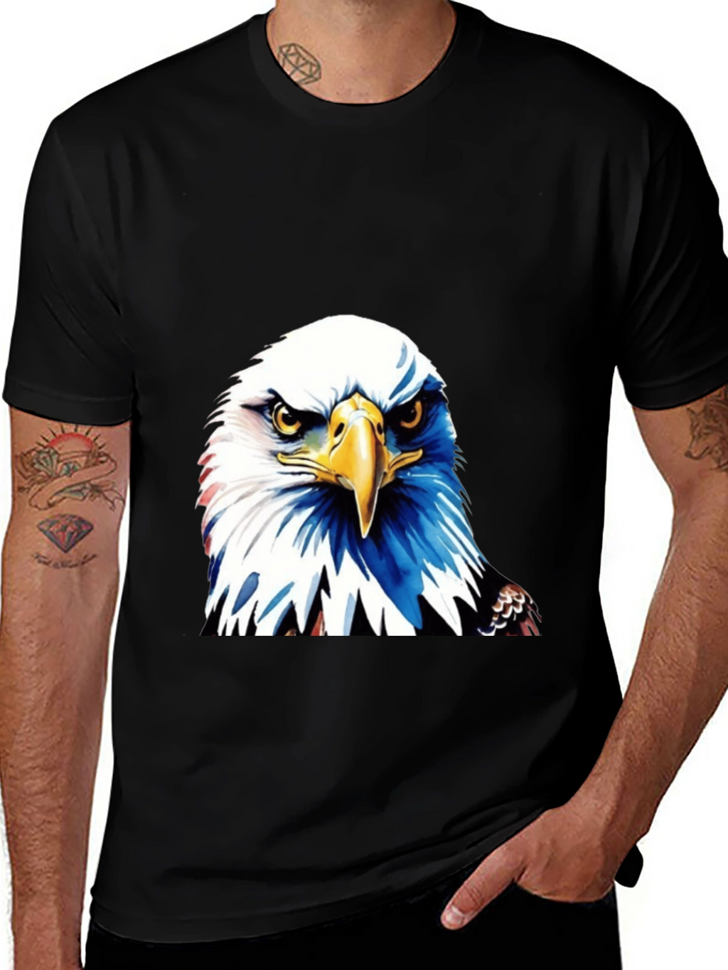 Bold Eagle Graphic Tee - Patriotic Style
