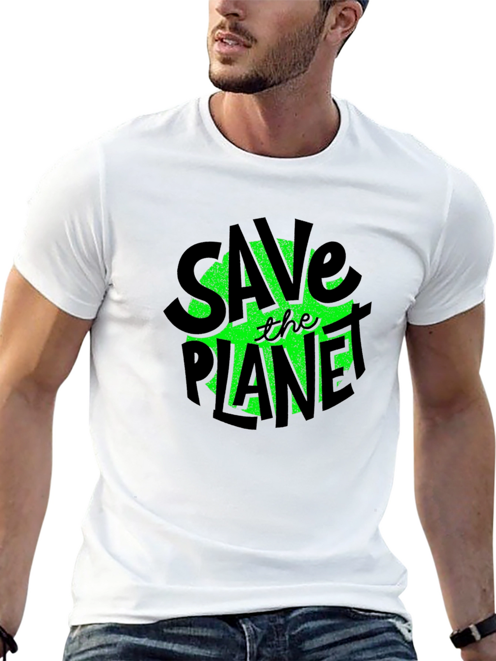 Save the Planet Graphic Print T-Shirt