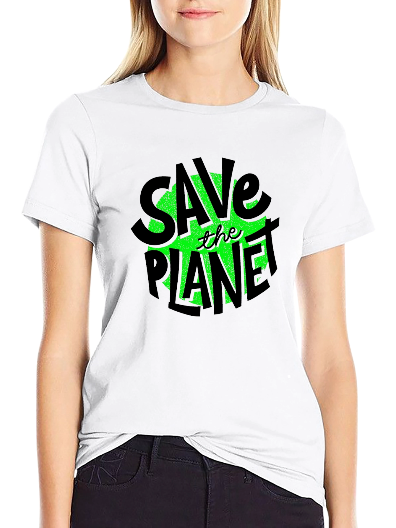 Save the Planet Graphic Print T-Shirt