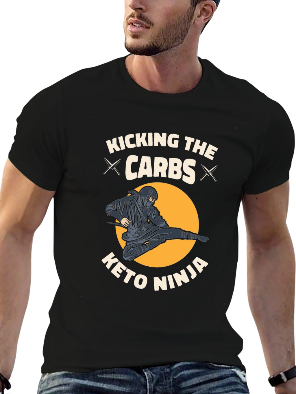 Keto Ninja T-Shirt - Kicking The Carbs