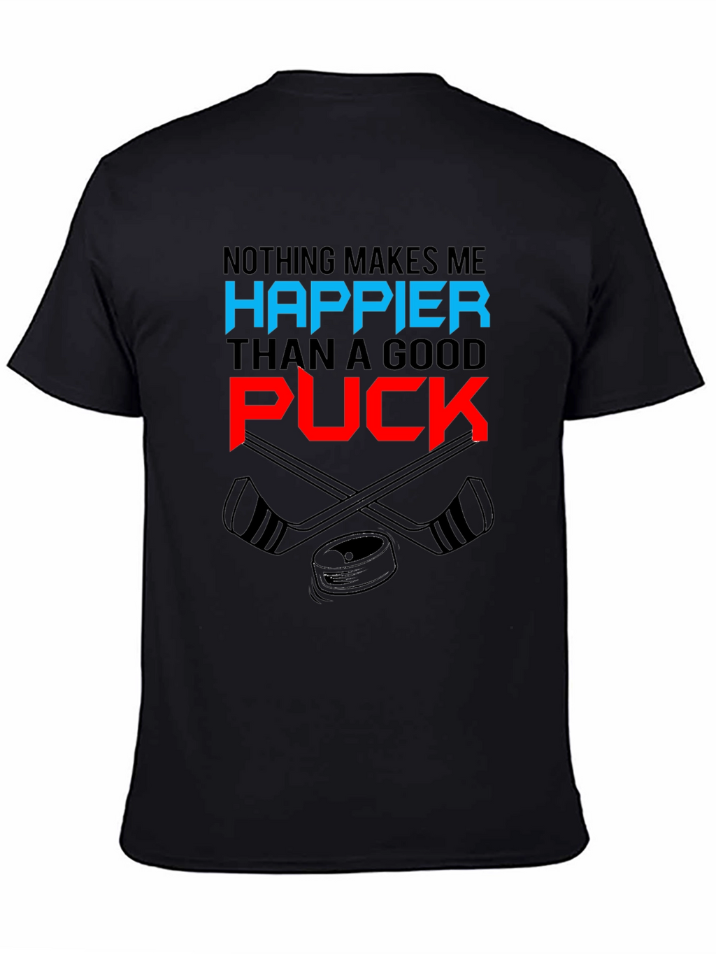 Hockey Fan Graphic Tee - Nothing Makes Me Happier
