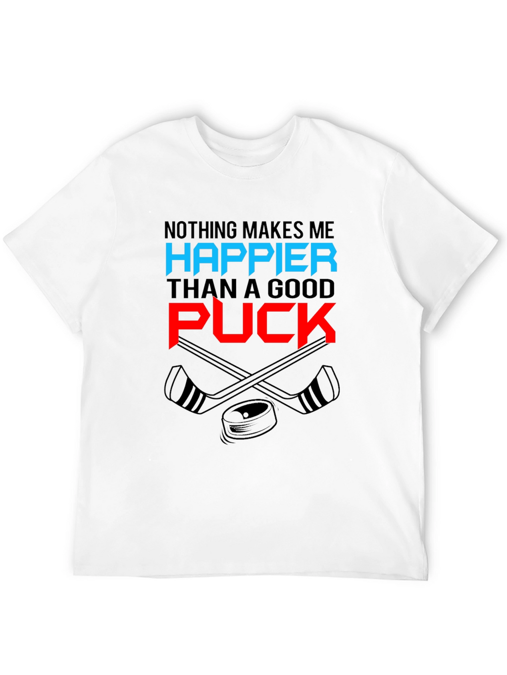 Hockey Fan Graphic Tee - Nothing Makes Me Happier