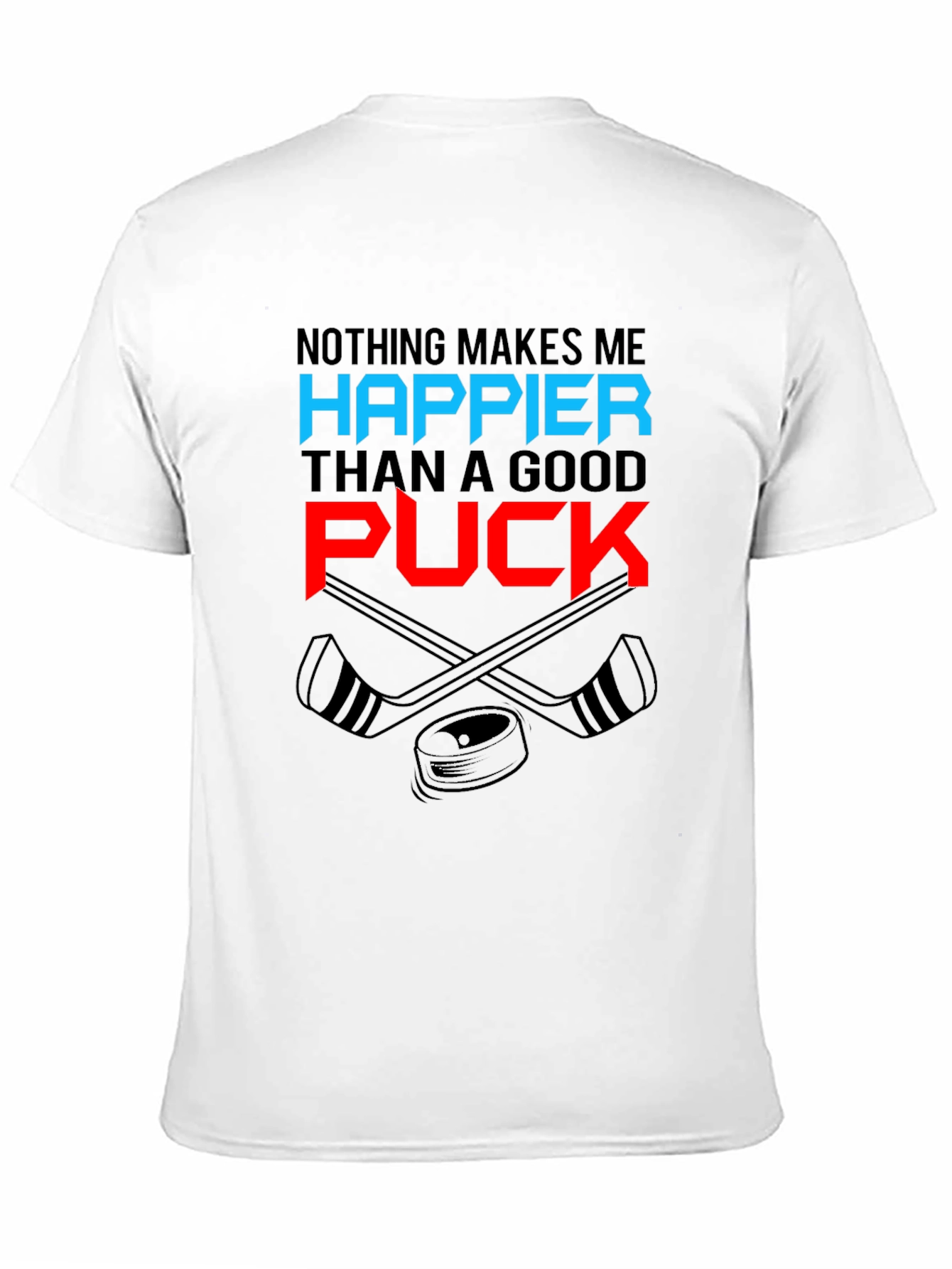 Hockey Fan Graphic Tee - Nothing Makes Me Happier