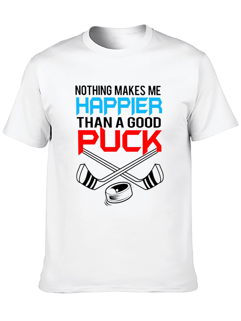 Hockey Fan Graphic Tee - Nothing Makes Me Happier