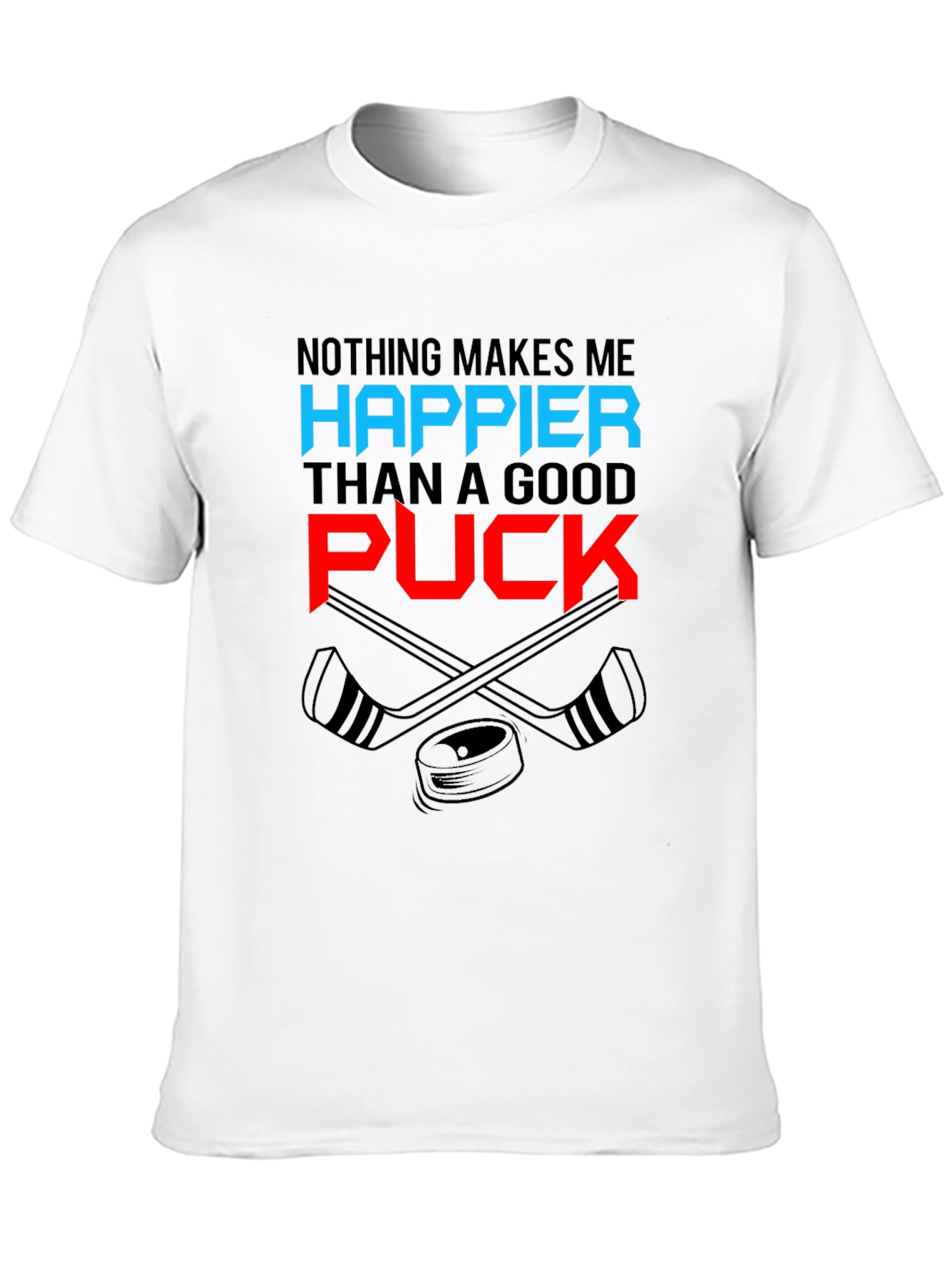 Hockey Fan Graphic Tee - Nothing Makes Me Happier