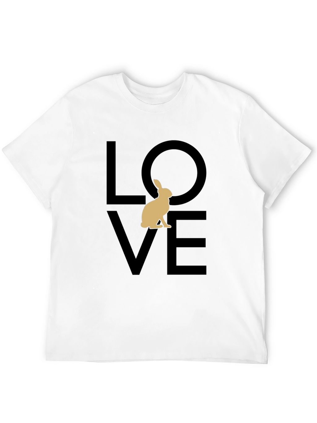Love Rabbit Graphic Tee - Black Casual Shirt