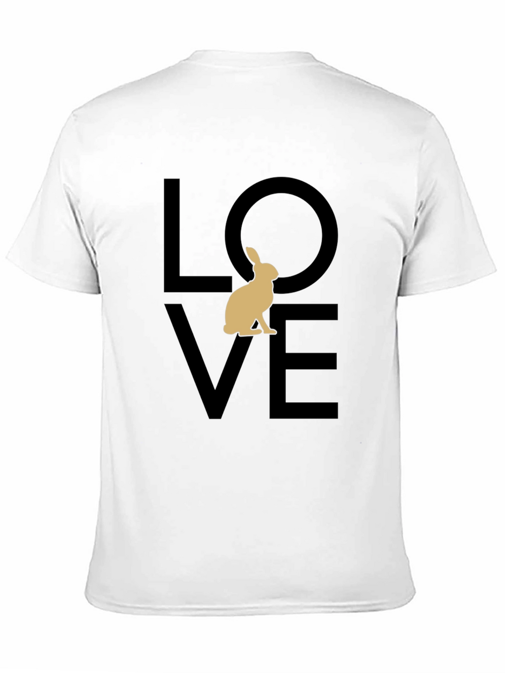 Love Rabbit Graphic Tee - Black Casual Shirt