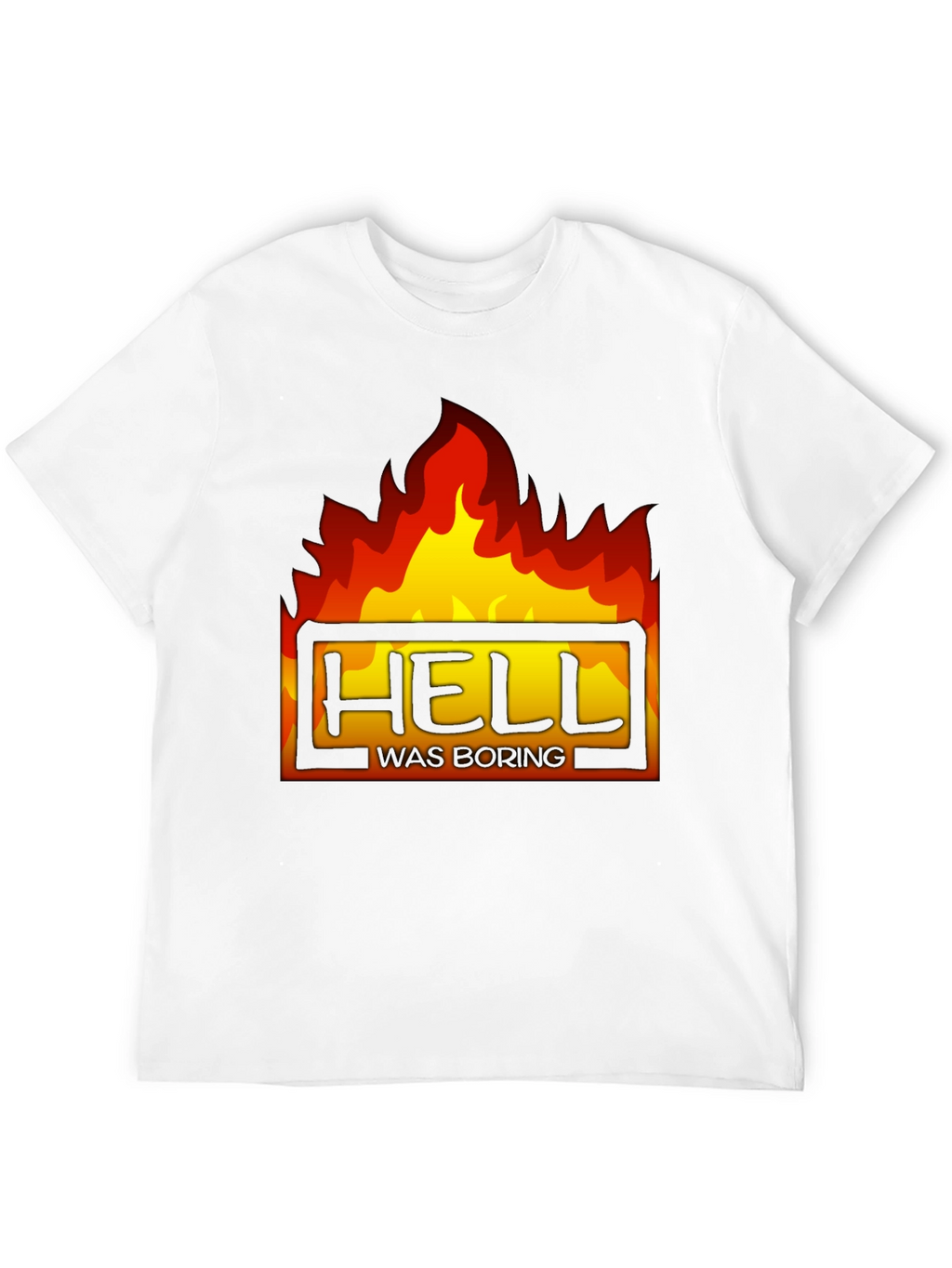 Hell Was Boring Graphic Tee - Black T-Shirt