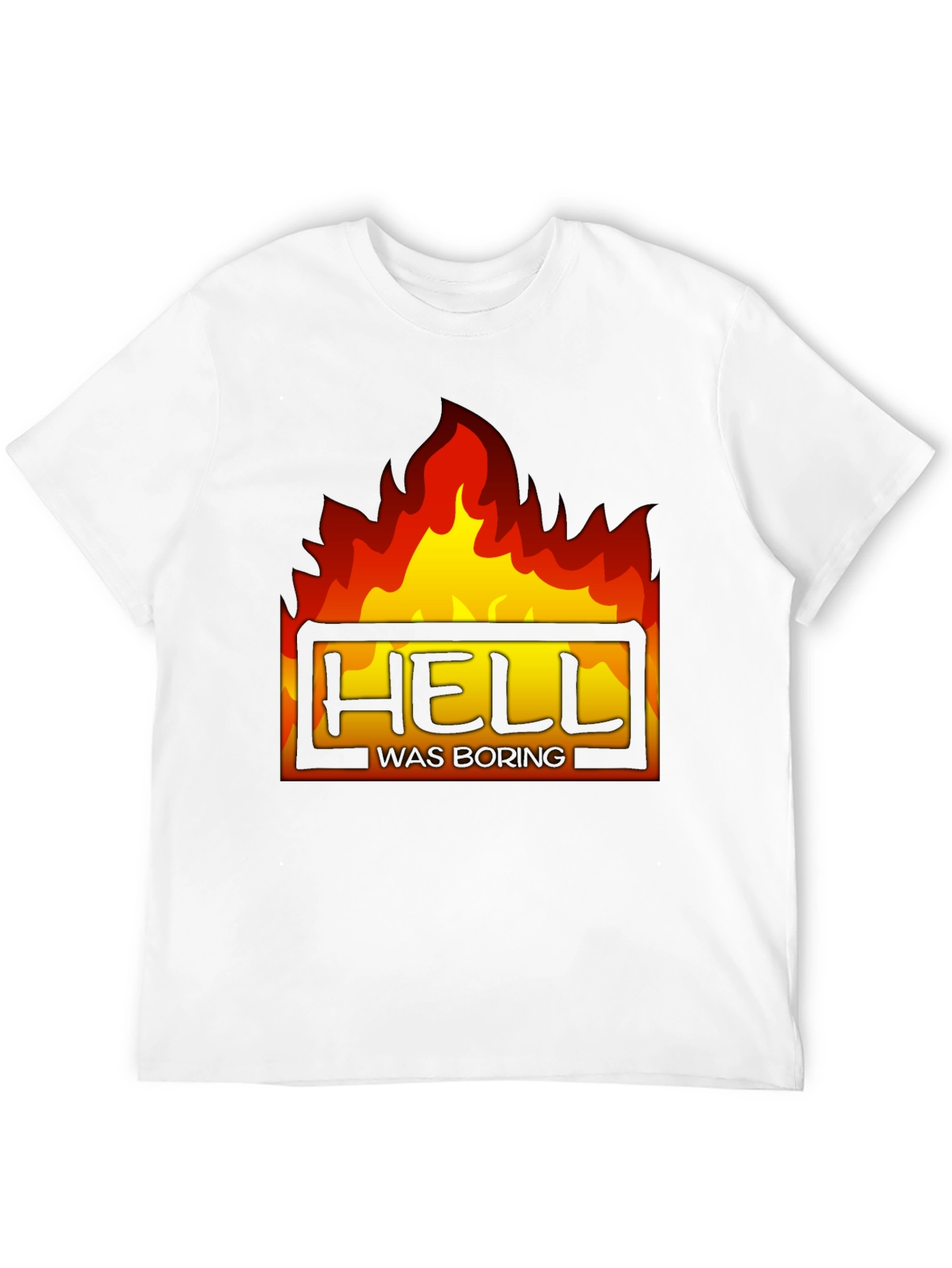 Hell Was Boring Graphic Tee - Black T-Shirt