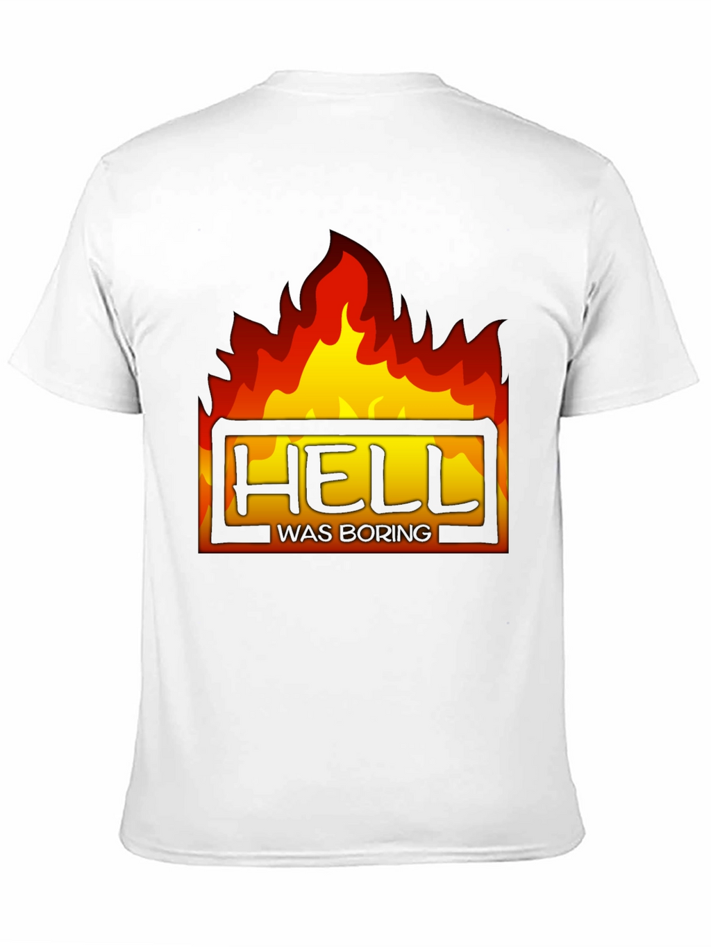 Hell Was Boring Graphic Tee - Black T-Shirt