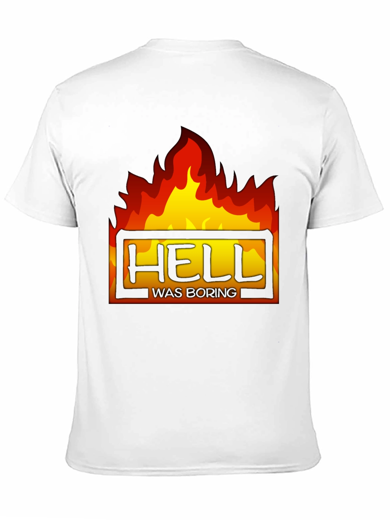 Hell Was Boring Graphic Tee - Black T-Shirt