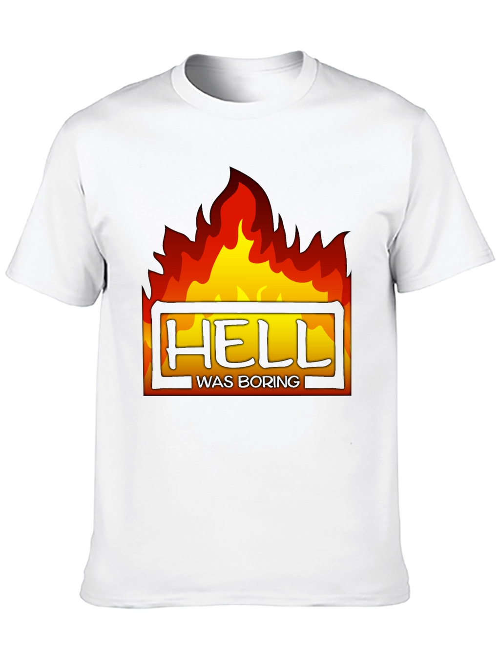 Hell Was Boring Graphic Tee - Black T-Shirt