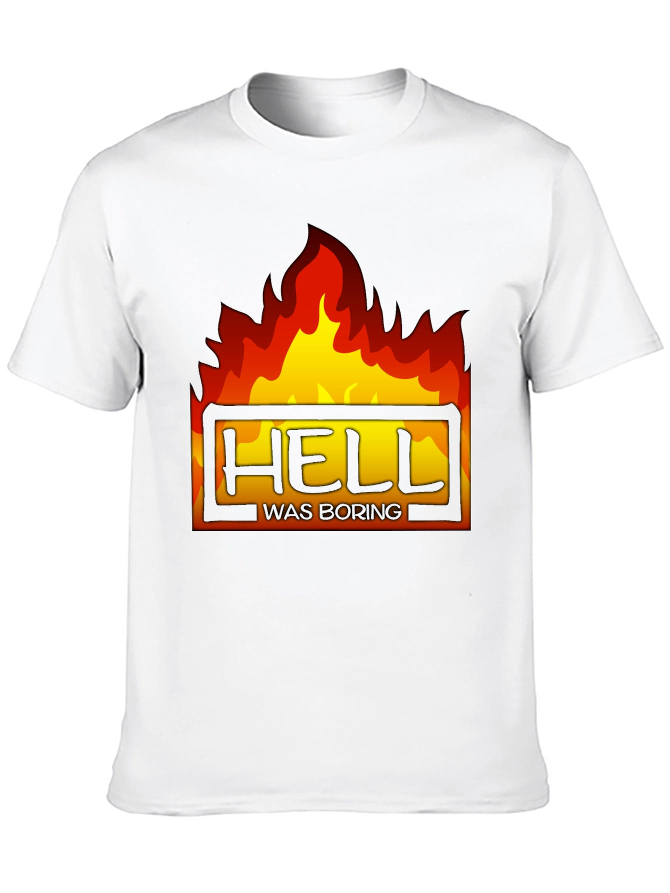 Hell Was Boring Graphic Tee - Black T-Shirt