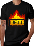 Hell Was Boring Graphic Tee - Black T-Shirt