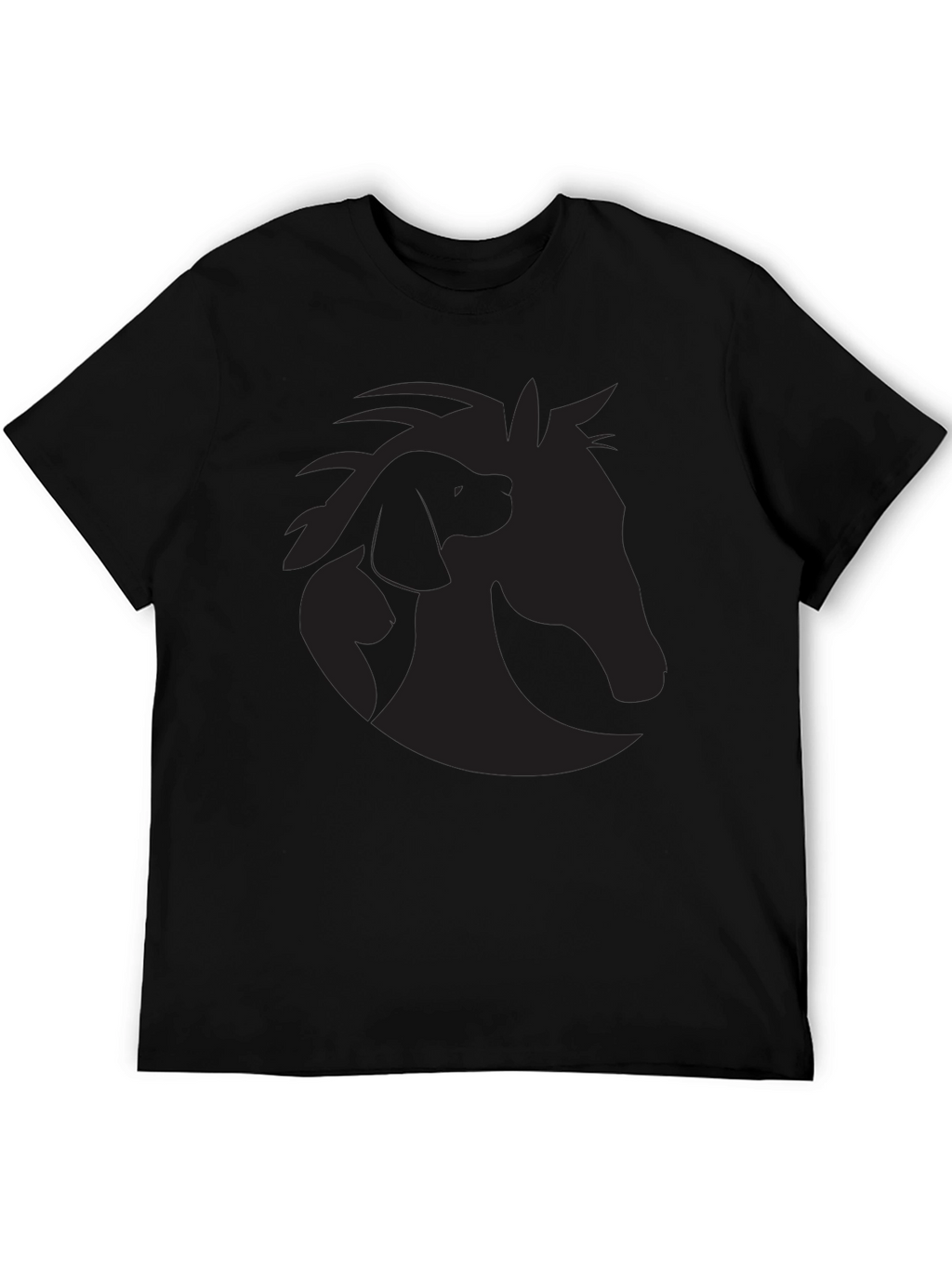 Horse & Dog Silhouette T-Shirt – Minimalist Animal Lover Tee