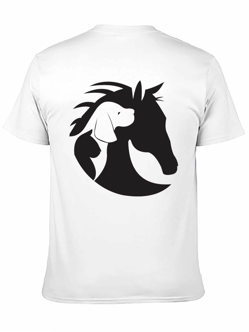 Horse & Dog Silhouette T-Shirt – Minimalist Animal Lover Tee