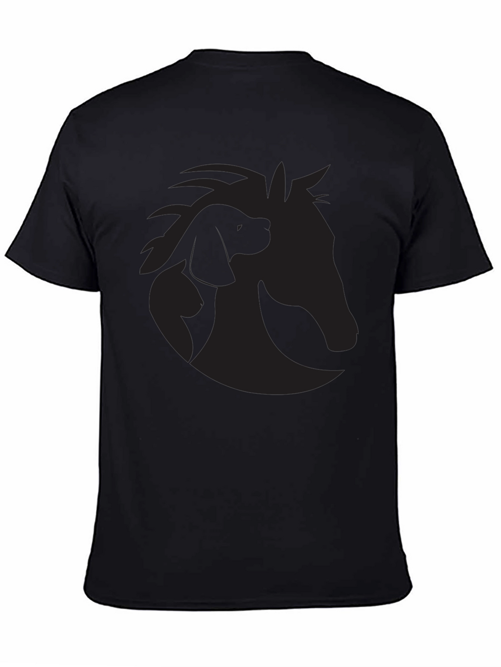 Horse & Dog Silhouette T-Shirt – Minimalist Animal Lover Tee