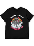 Peace Love Death Metal Raccoon T-Shirt