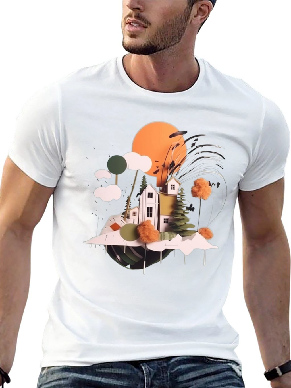 Abstract Landscape Graphic Tee