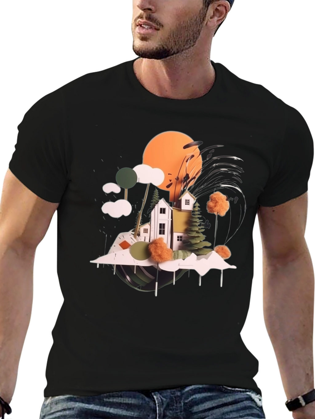 Abstract Landscape Graphic Tee