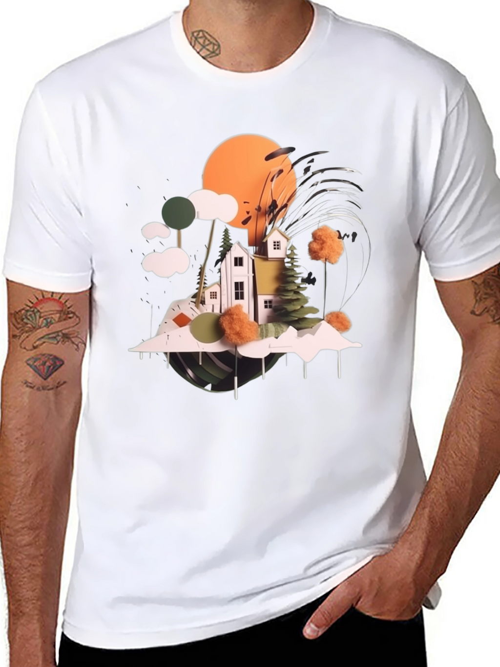 Abstract Landscape Graphic Tee