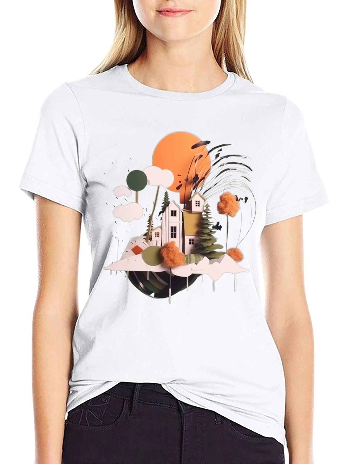 Abstract Landscape Graphic Tee
