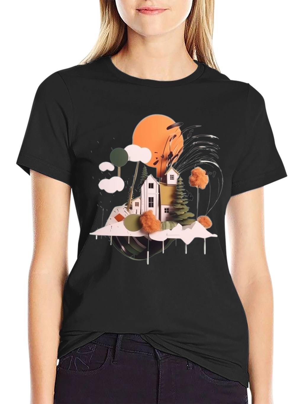 Abstract Landscape Graphic Tee