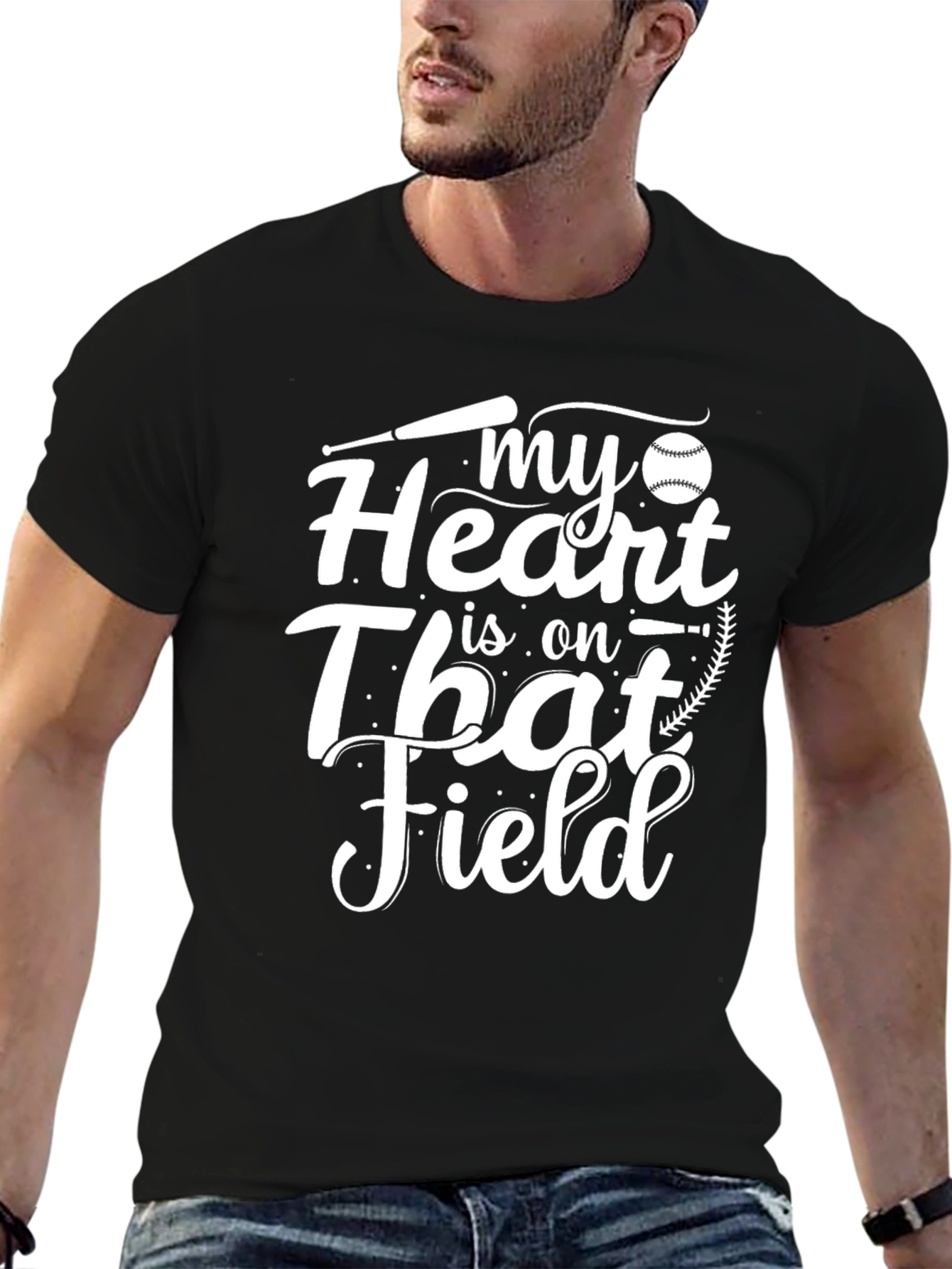 Baseball Fan T-Shirt: My Heart Is On That Field