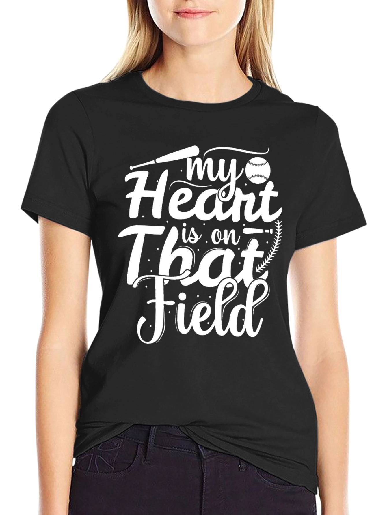 Baseball Fan T-Shirt: My Heart Is On That Field