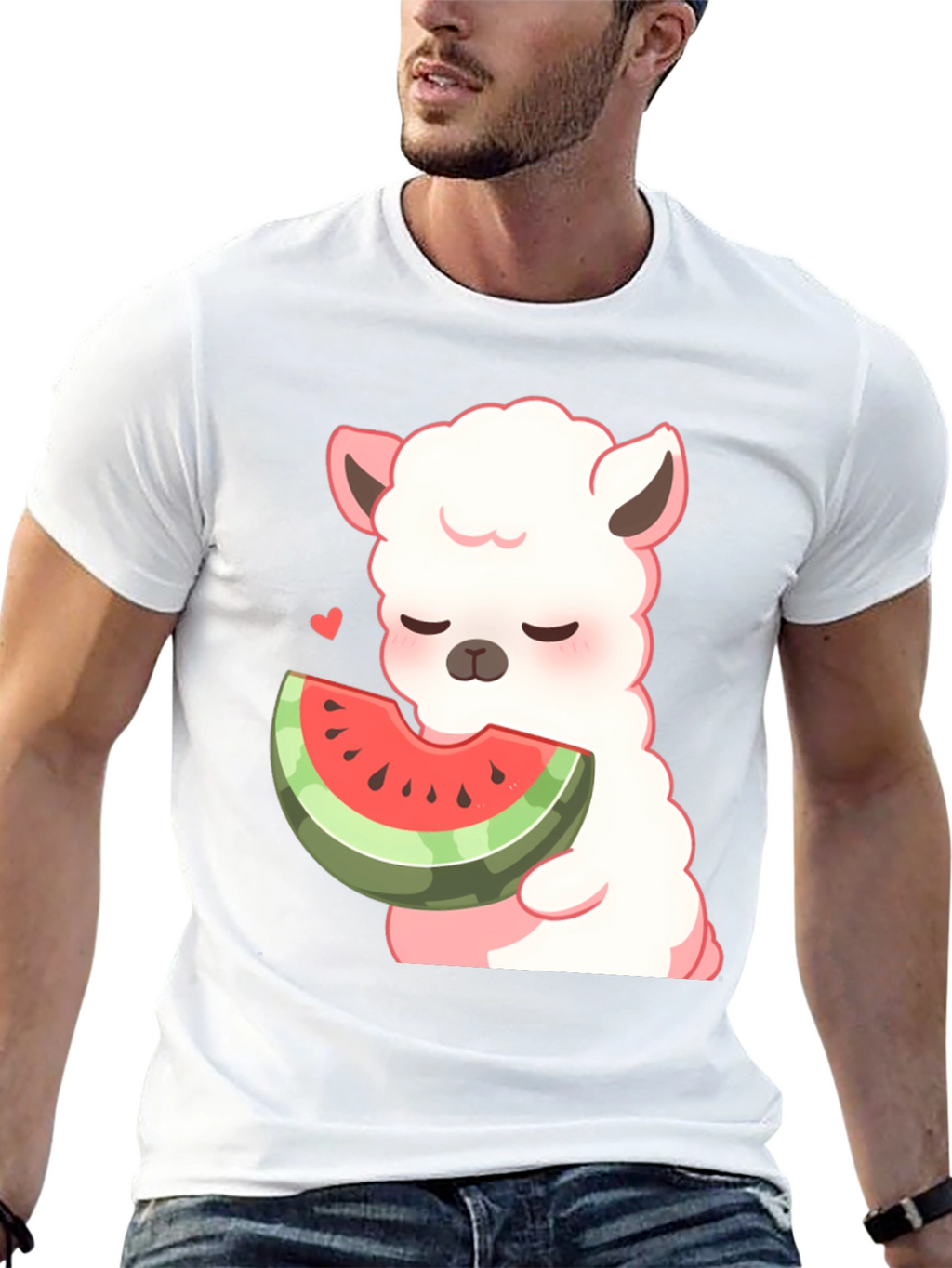 Alpaca Watermelon Graphic T-Shirt