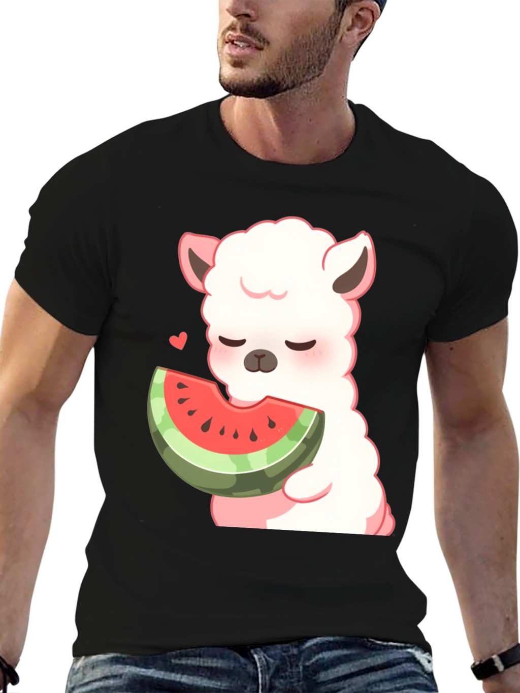 Alpaca Watermelon Graphic T-Shirt