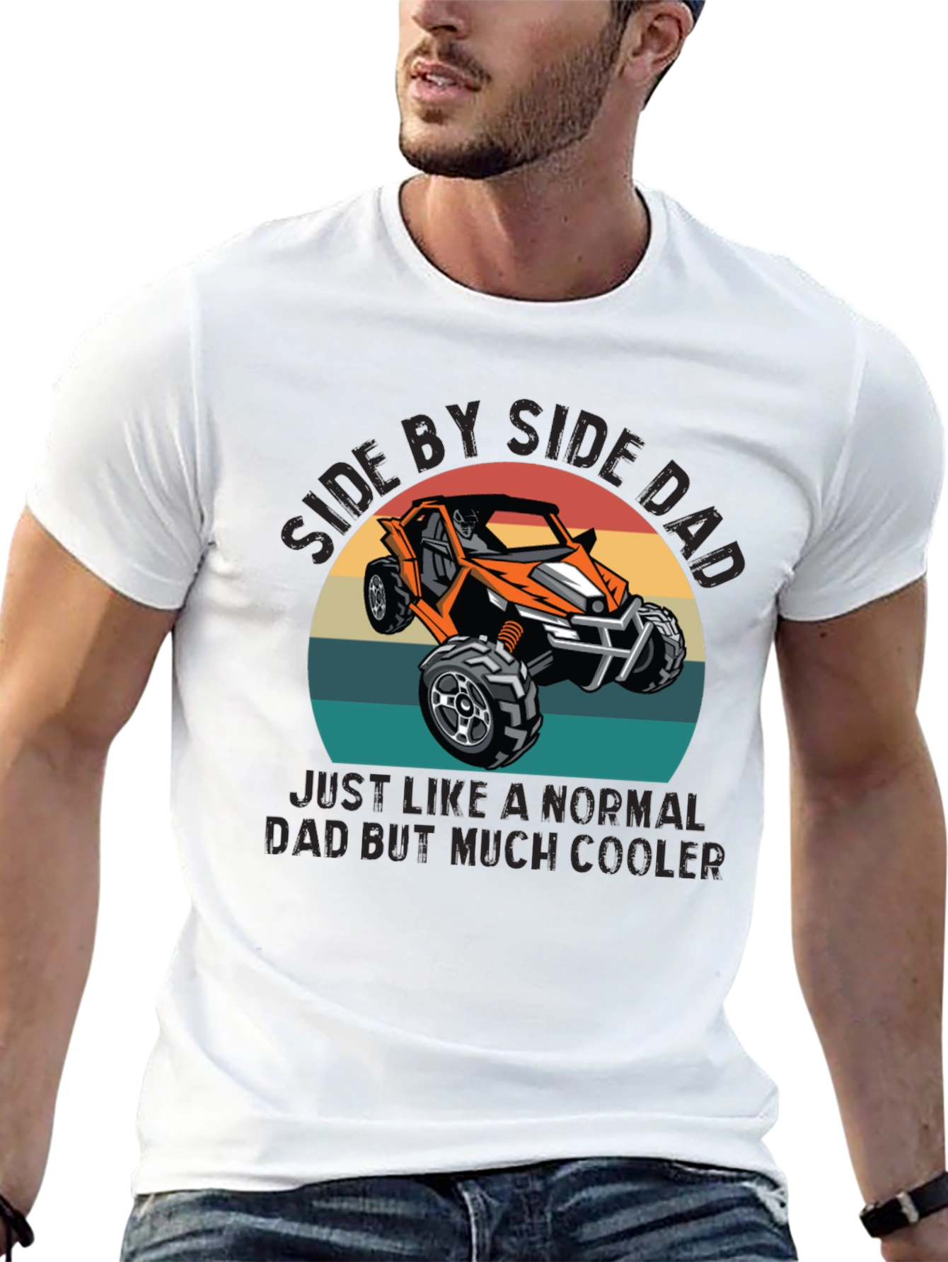 Side by Side Dad Graphic T-Shirt