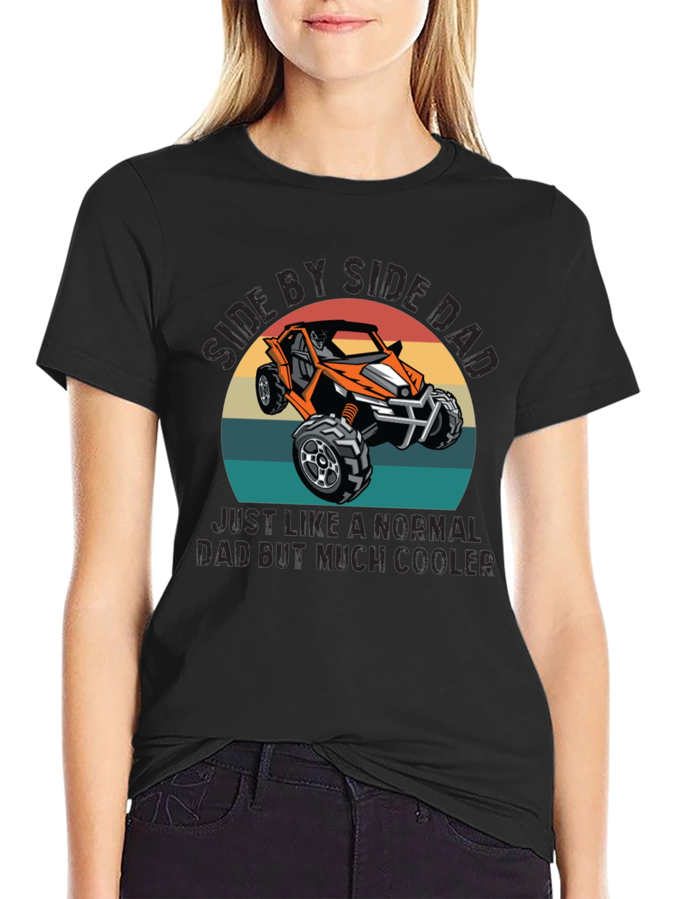 Side by Side Dad Graphic T-Shirt
