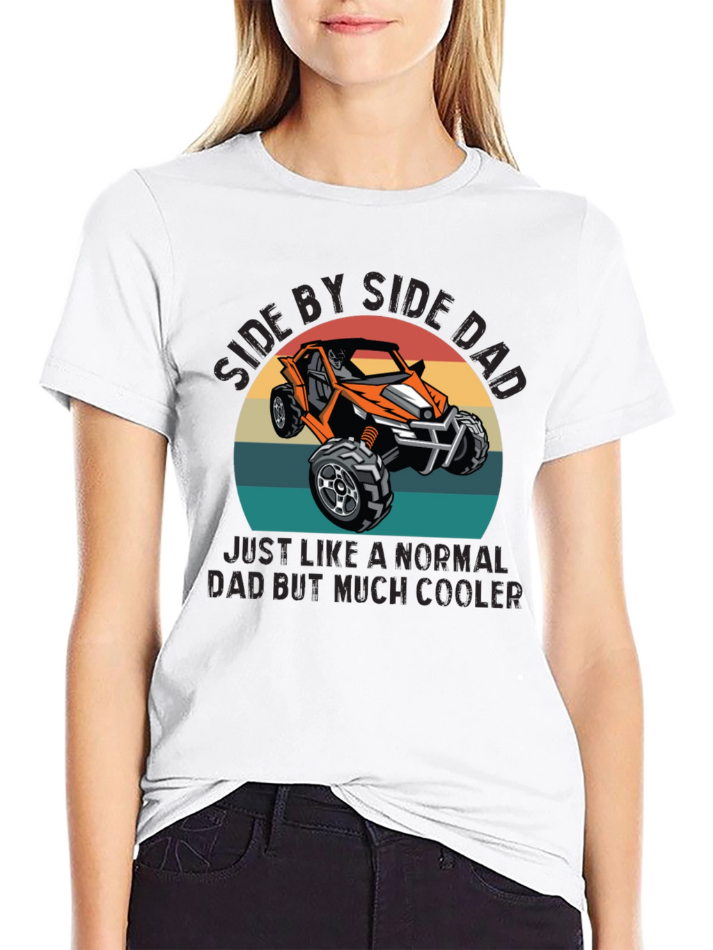Side by Side Dad Graphic T-Shirt