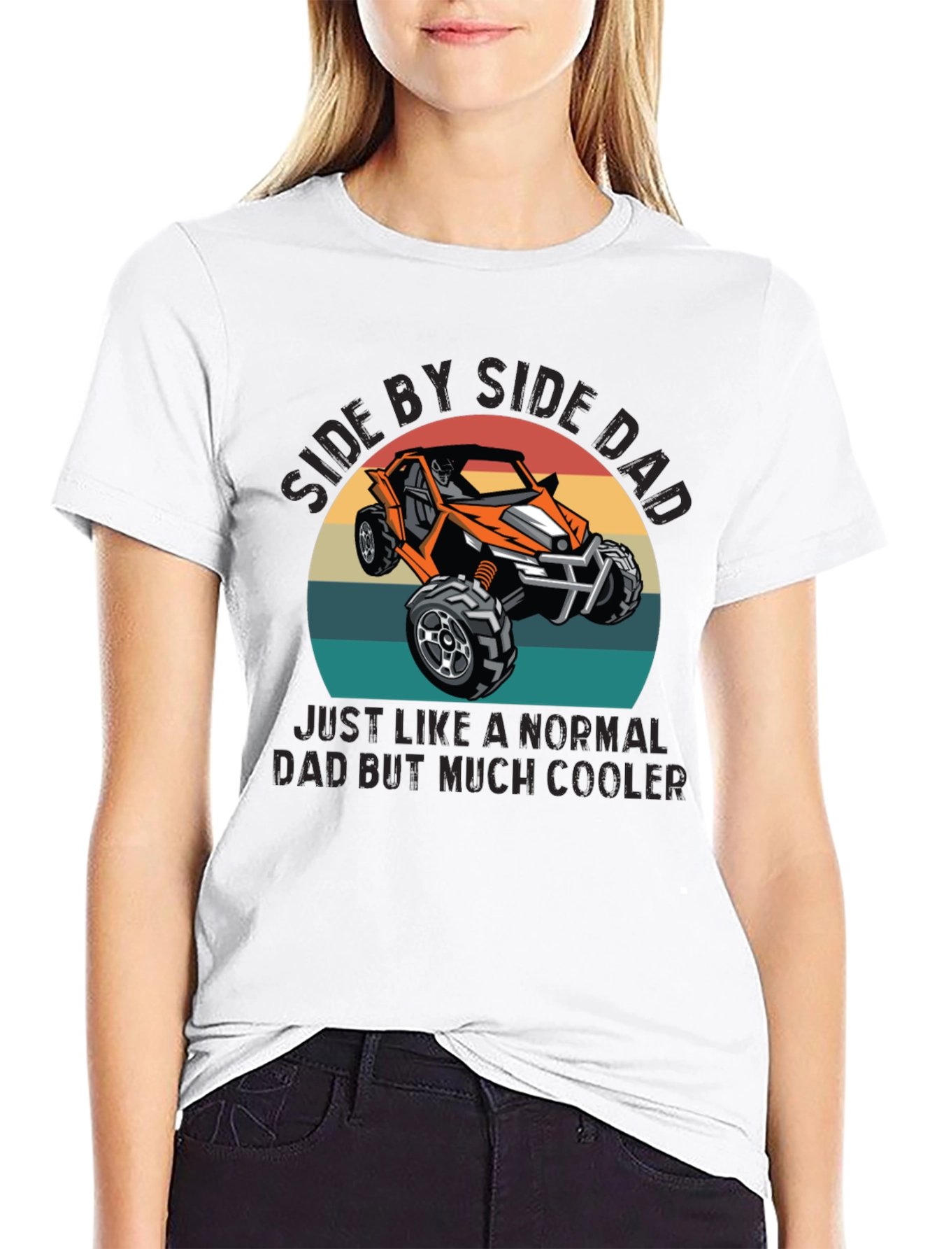 Side by Side Dad Graphic T-Shirt