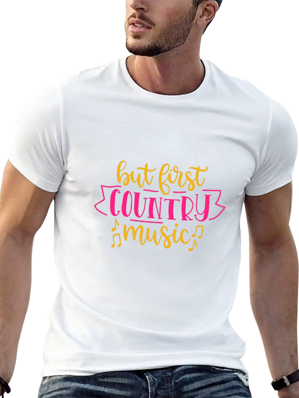 But First Country Music Black T-Shirt