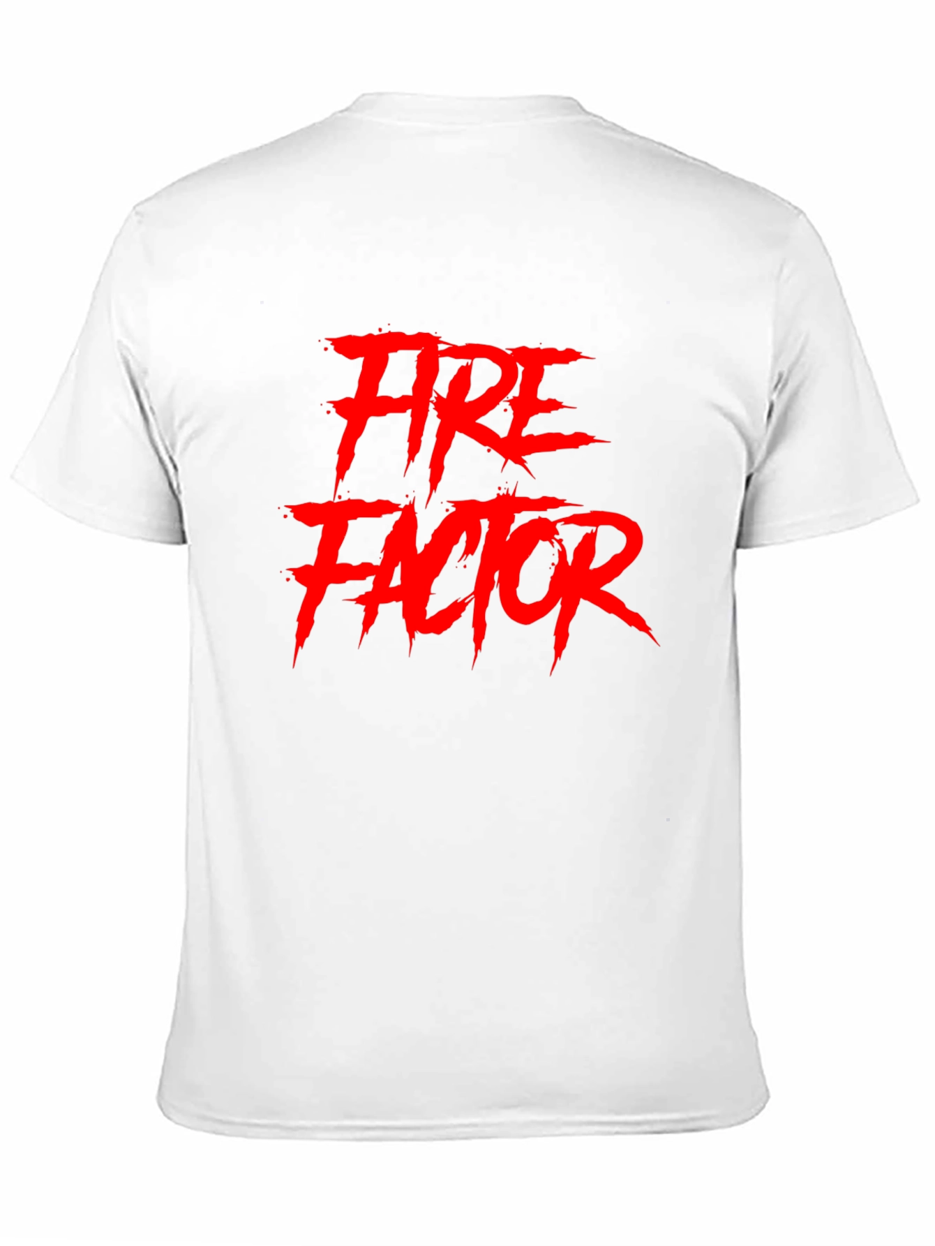 Fire Factor Graphic Tee - Bold Red Print on Black