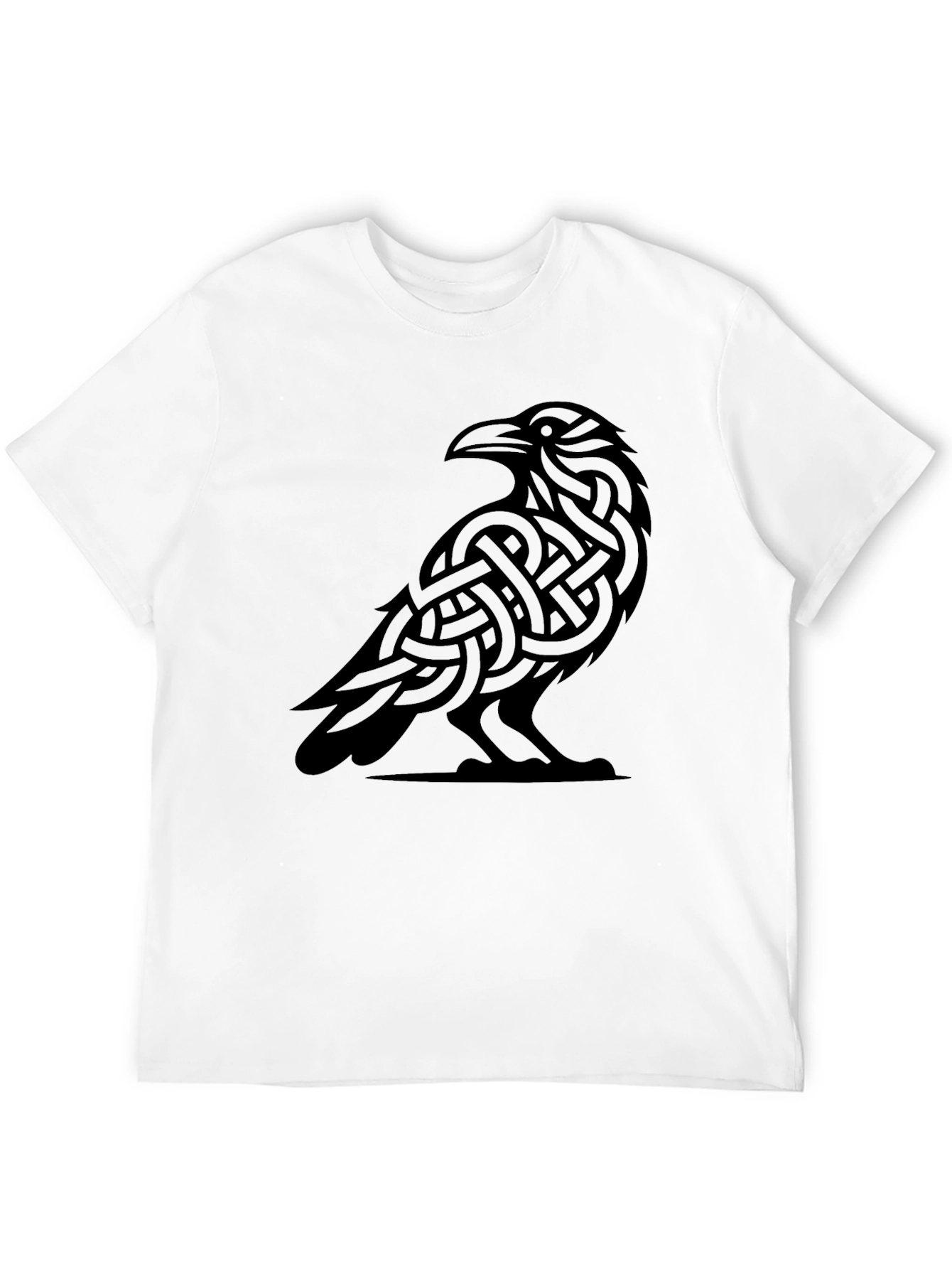 Celtic Raven Graphic Tee - Black Viking Bird T-Shirt