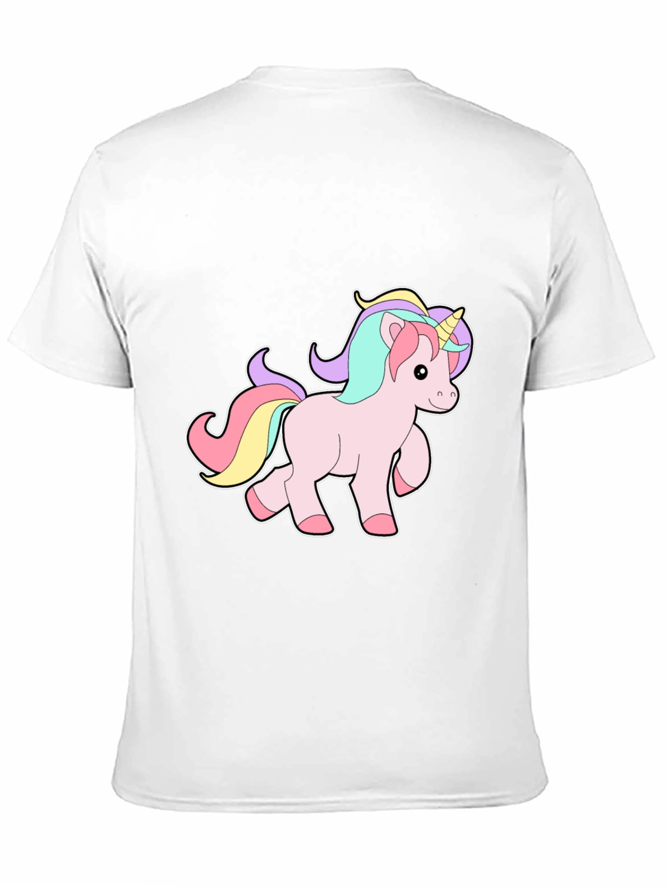 Unicorn Graphic Print Black T-Shirt
