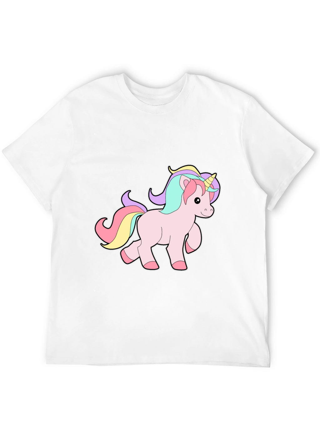 Unicorn Graphic Print Black T-Shirt