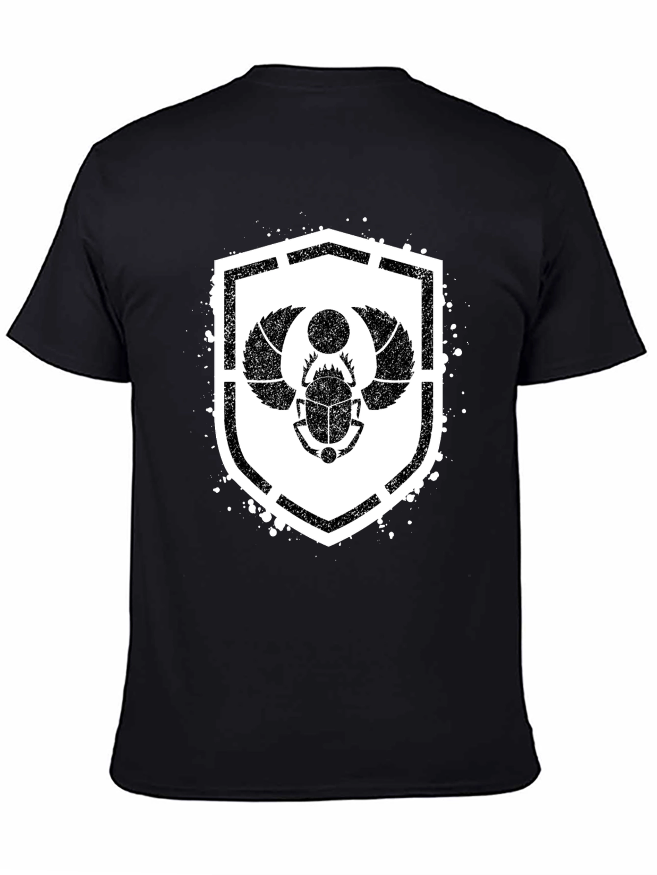 Egyptian Scarab Beetle Shield Graphic T-Shirt