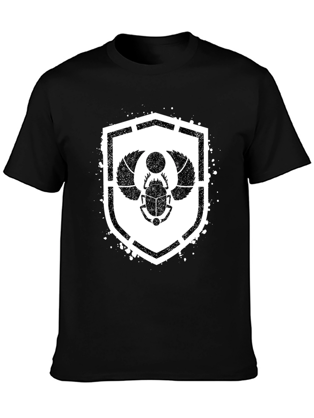 Egyptian Scarab Beetle Shield Graphic T-Shirt