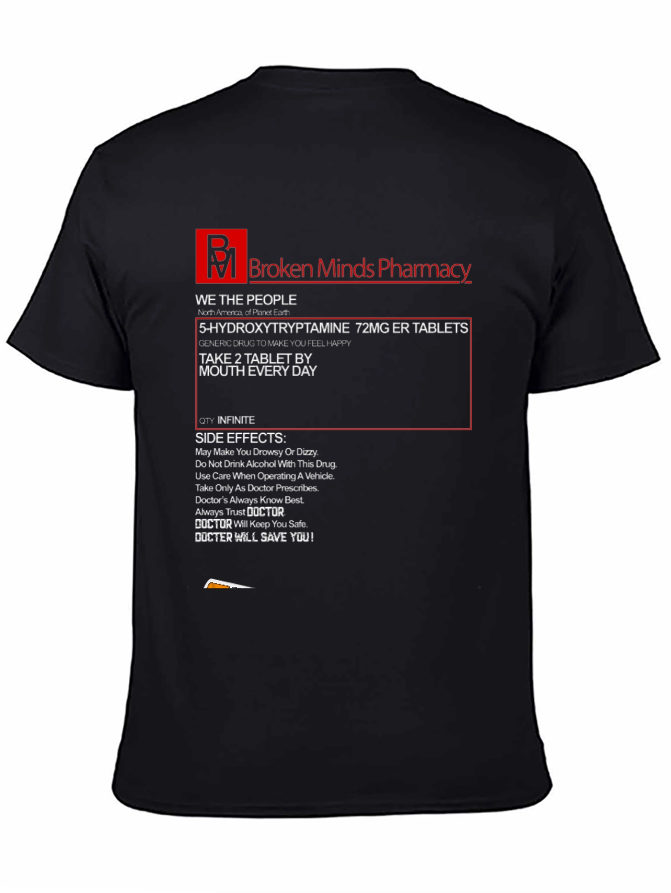Broken Minds Pharmacy Graphic T-Shirt