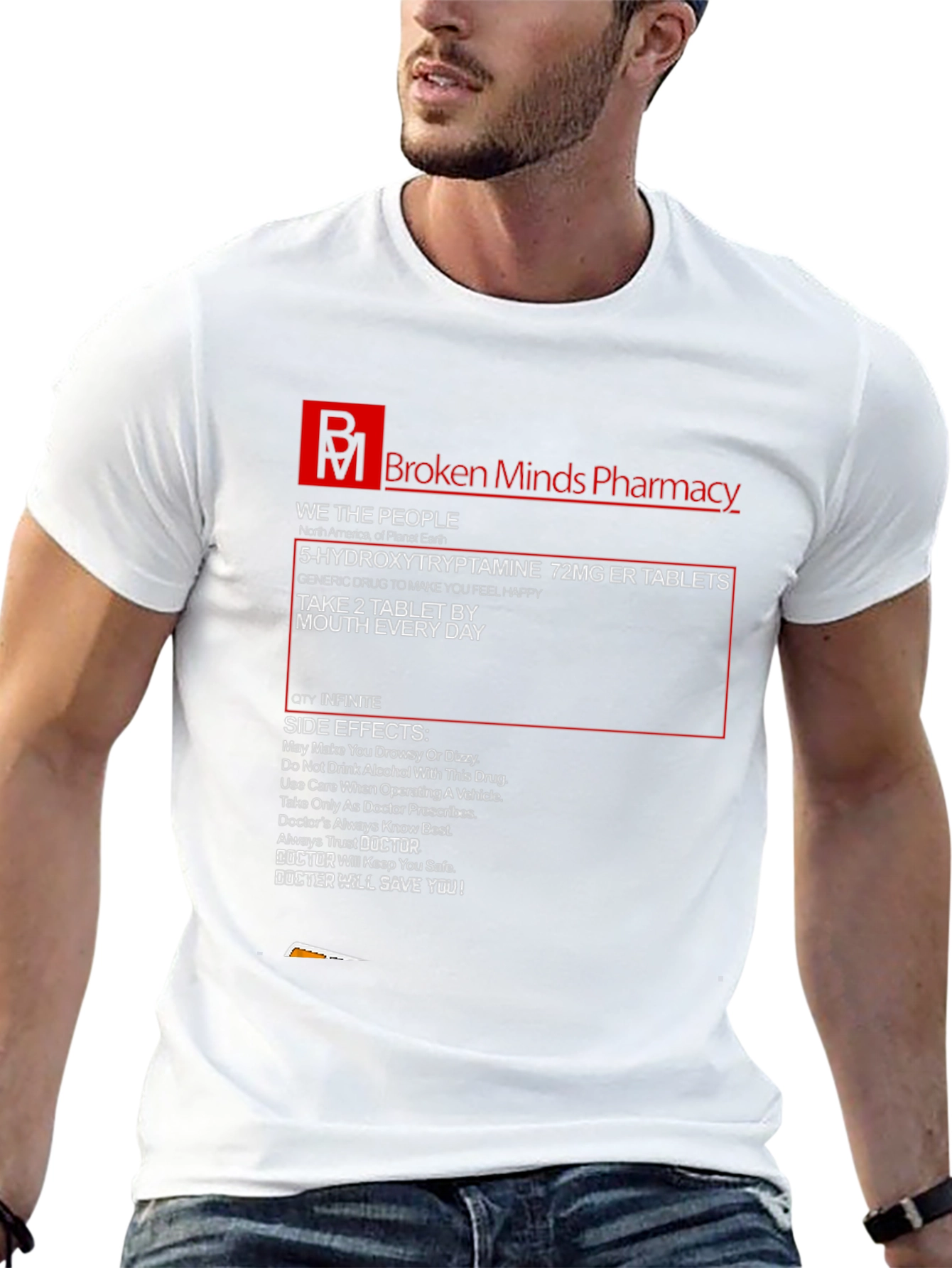 Broken Minds Pharmacy Graphic T-Shirt