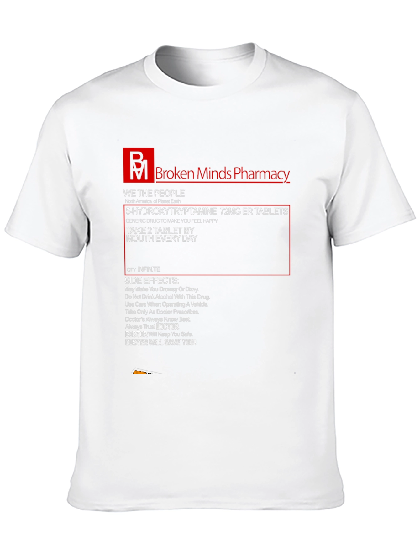 Broken Minds Pharmacy Graphic T-Shirt
