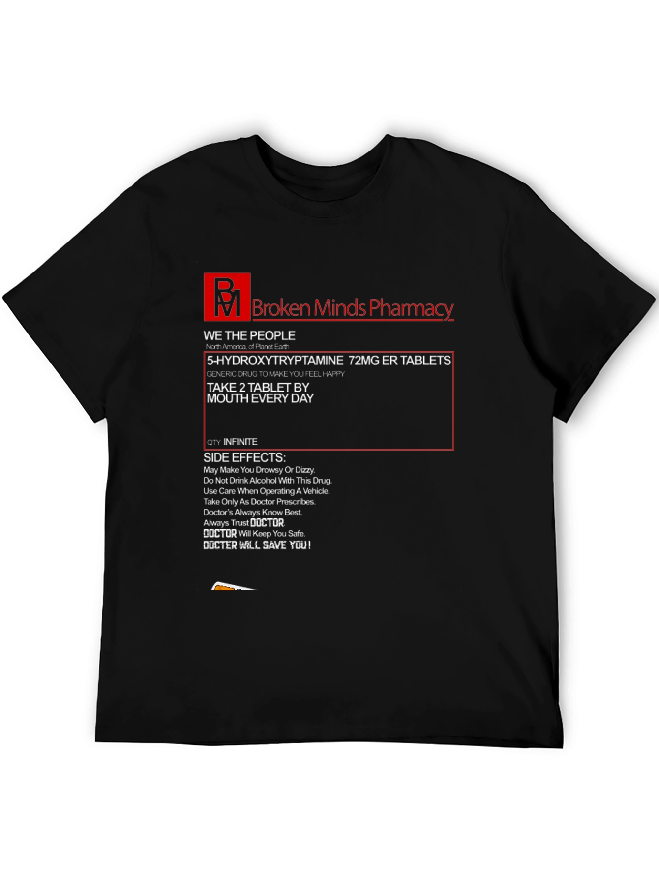 Broken Minds Pharmacy Graphic T-Shirt