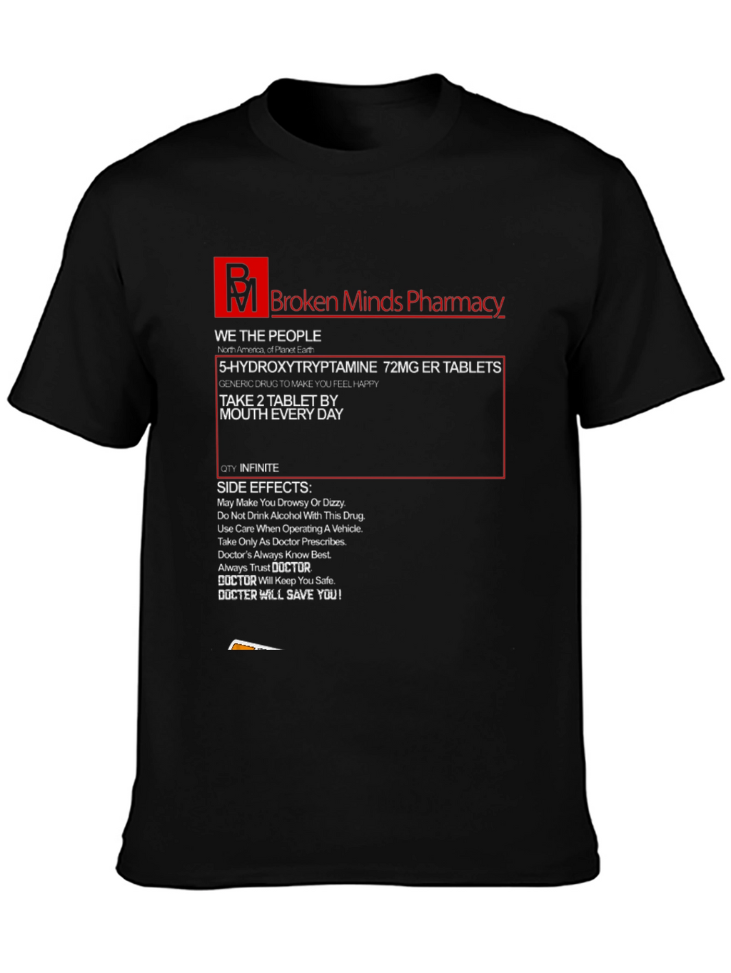 Broken Minds Pharmacy Graphic T-Shirt